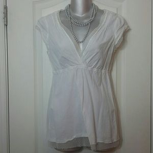 Egyptian Cotton White Babydoll Top